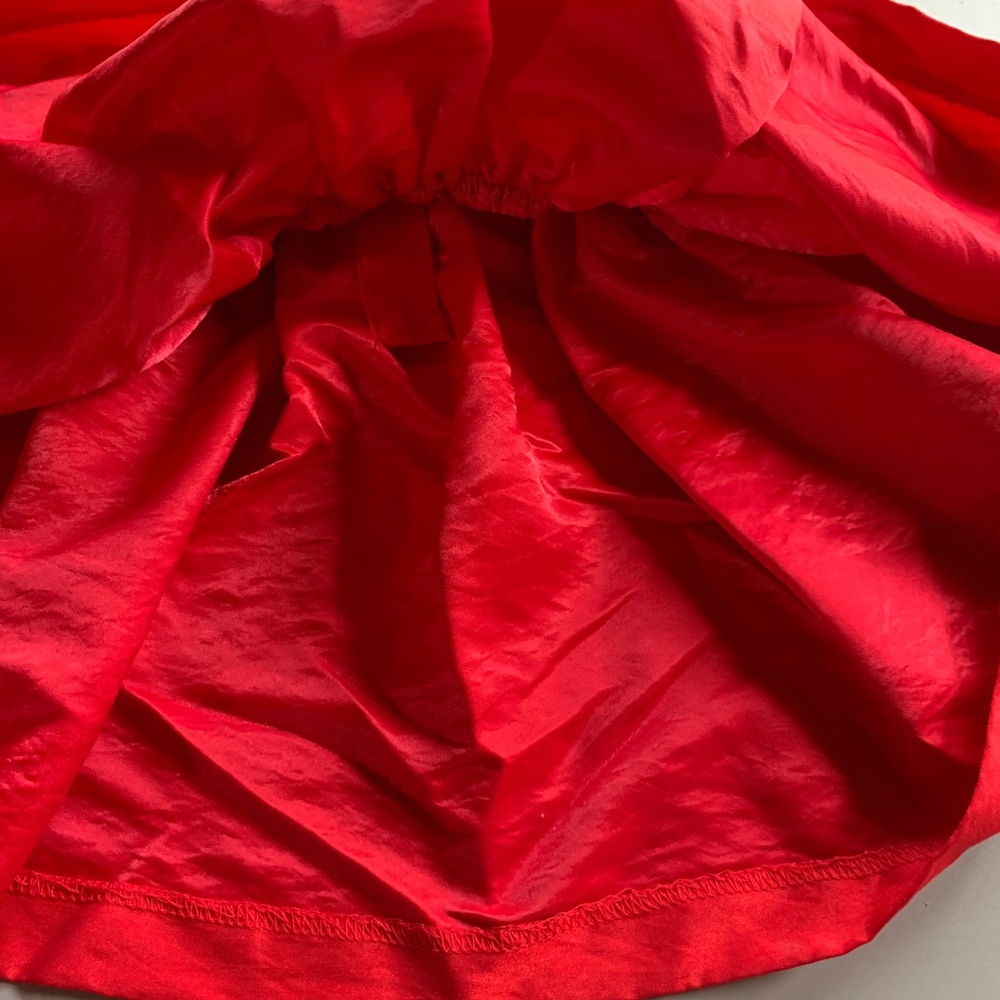 Vintage Jessica Ann Red Velour Christmas Dress Sz 12 Months Red Roses - Picture 7 of 8